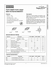 DataSheet FCPF11N60F pdf